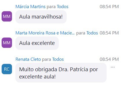 Print do chat da sala VIP