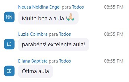 Print do chat da sala VIP